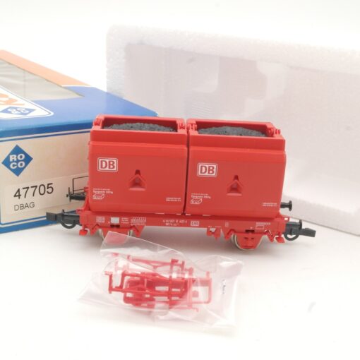 Roco H0 47705 Doppelkübelwagen mit Ladung der DB AG in OVP RR1264