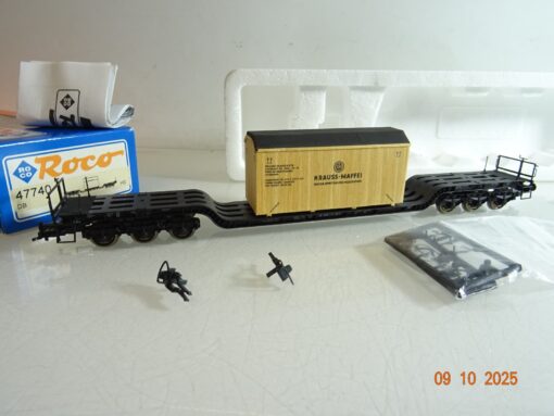 Roco H0 47740 Tiefladewagen mit Trafo Krauss Maffei der DB in OVP RR3810 – Bild 3