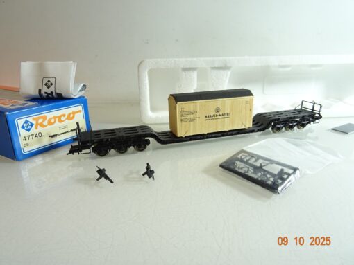 Roco H0 47740 Tiefladewagen mit Trafo Krauss Maffei der DB in OVP RR3810