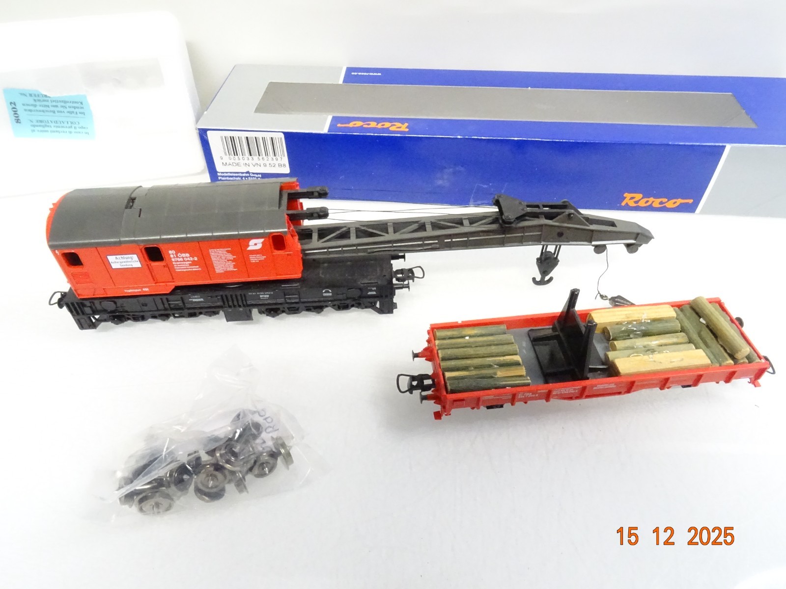 Roco H0 56239 AC Kranzug mit Schutzwagen der DB in OVP RR5661 – Bild 3