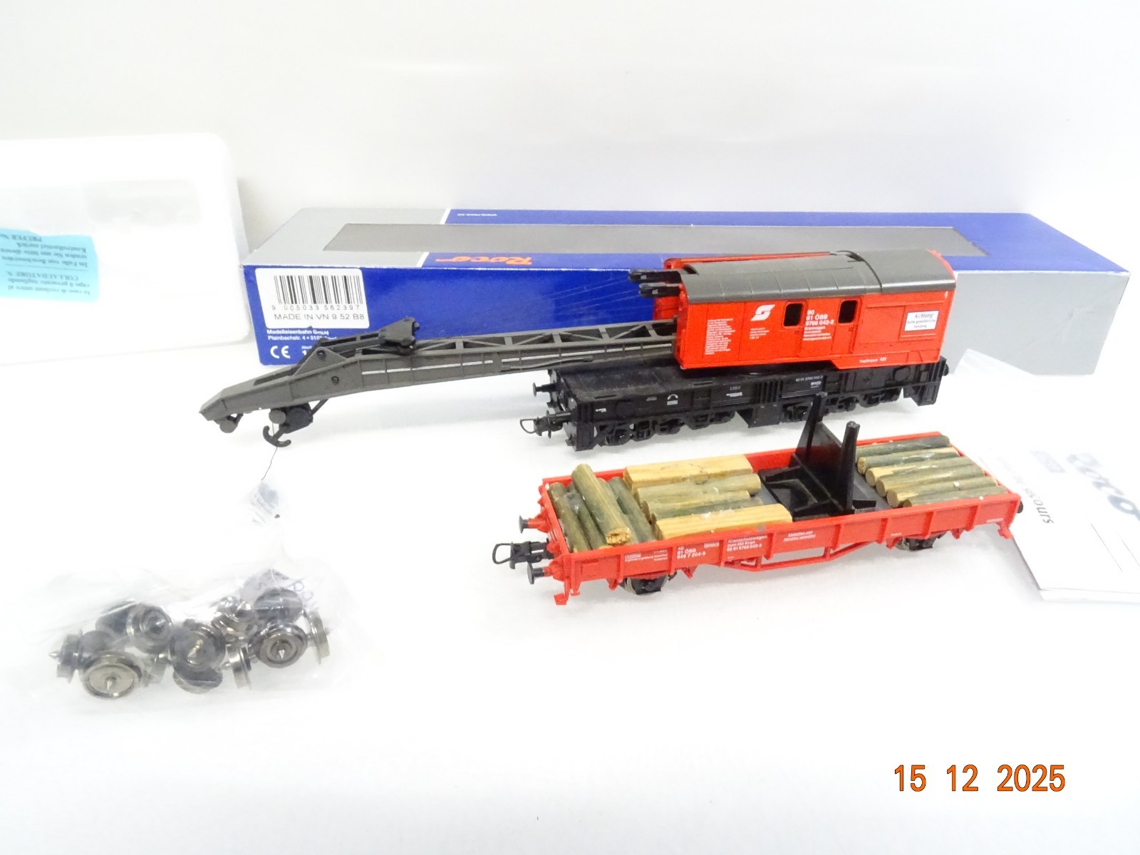 Roco H0 56239 AC Kranzug mit Schutzwagen der DB in OVP RR5661 – Bild 4