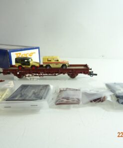 Roco H0 66473 Rungenwagen mit 2 Malteser PKW der DB in OVP PR9749
