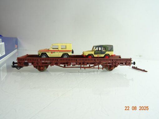 Roco H0 66473 Rungenwagen mit 2 Malteser PKW der DB in OVP PR9749 – Bild 4