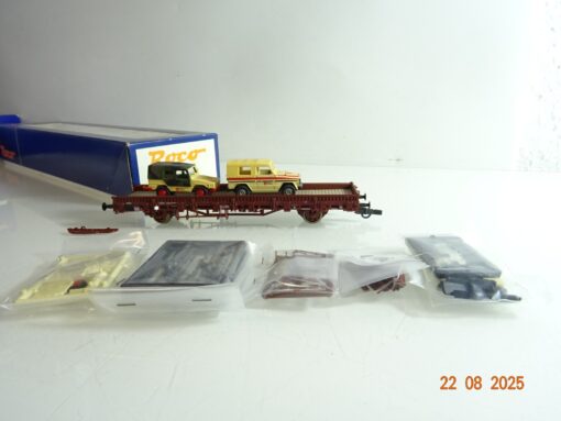 Roco H0 66473 Rungenwagen mit 2 Malteser PKW der DB in OVP PR9749