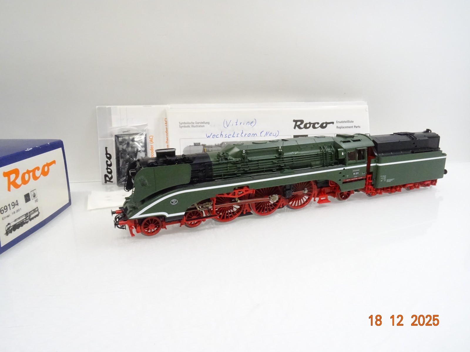 Roco H0 69194 AC Dampflok BR 18 201 der DR Digital für Märklin in OVP JL5227