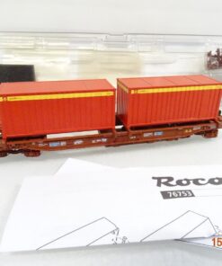 Roco H0 76753 AC Taschenwagen mit 2 Container der SJ in OVP RR5664