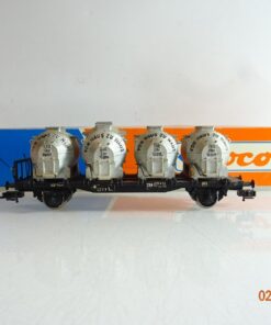 Roco H0 Behältertragwagen von Haus zu Haus der DB in EVP BH333