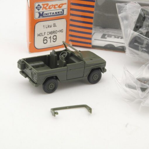 Roco Minitanks 1:87 619 MB GL Wulf Cabrio + MG  in OVP QR8174 – Bild 4