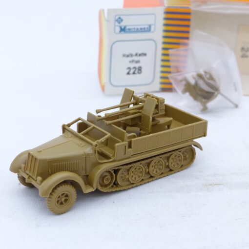 Roco Minitanks 1:87 H0 228 Halb-Kette + Flak Militär in OVP EX7702