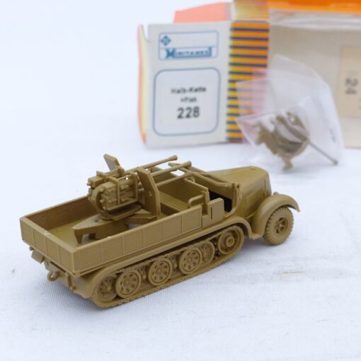 Roco Minitanks 1:87 H0 228 Halb-Kette + Flak Militär in OVP EX7703 – Bild 3