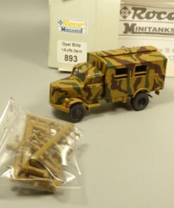 Roco Minitanks 1:87 H0 893 Opel Blitz mit Aufbau getarnt Militär in OVP EX7805