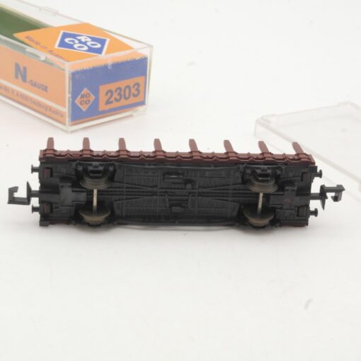 Roco N 2303 Rungenwagen mit Ladung Holz in OVP RR469 – Bild 4