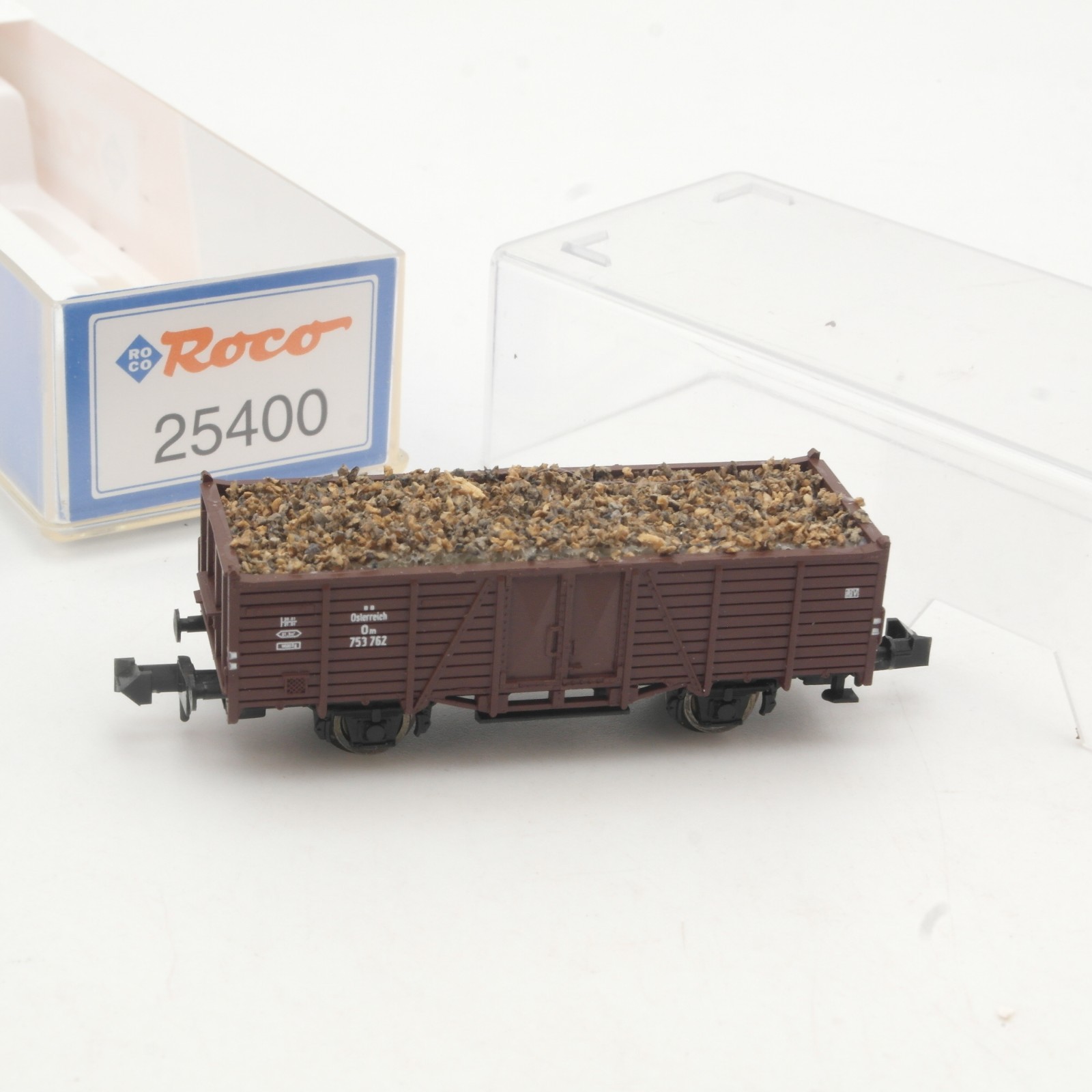 Roco N 25400 Hochbordwagen mit Ladung der ÖBB in OVP RR5378