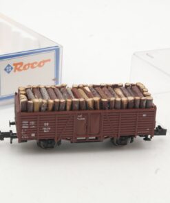 Roco N offener Güterwagen 754219 mit Ladung Holz in OVP RR453