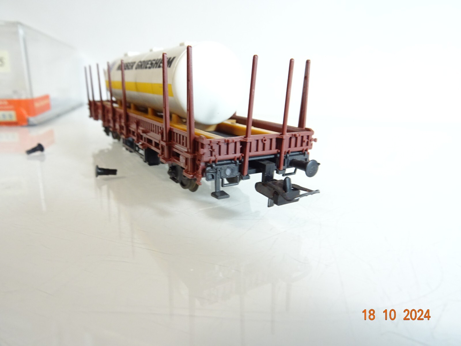 Röwa H0 2055 Rungenwagen mit Ladung der DB in OVP PR3344 – Bild 3