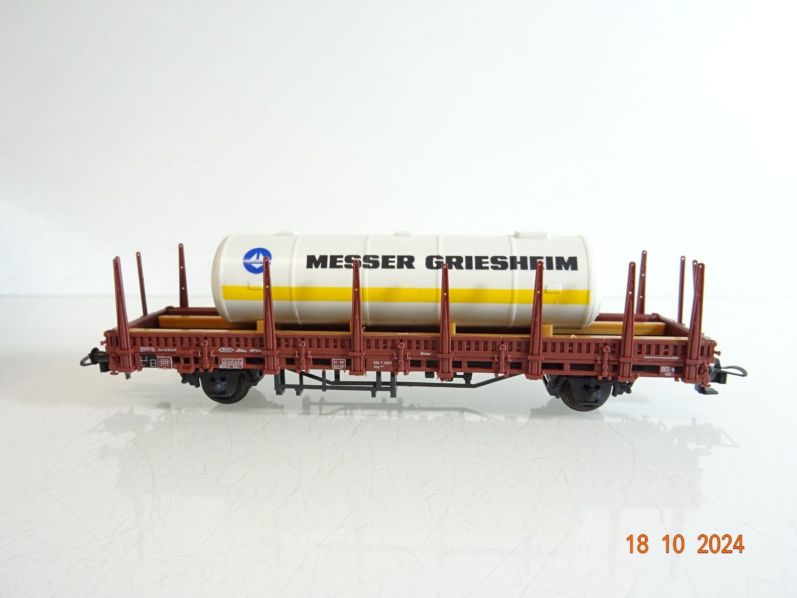 Röwa H0 2055 Rungenwagen mit Ladung der DB in OVP PR3344 – Bild 4