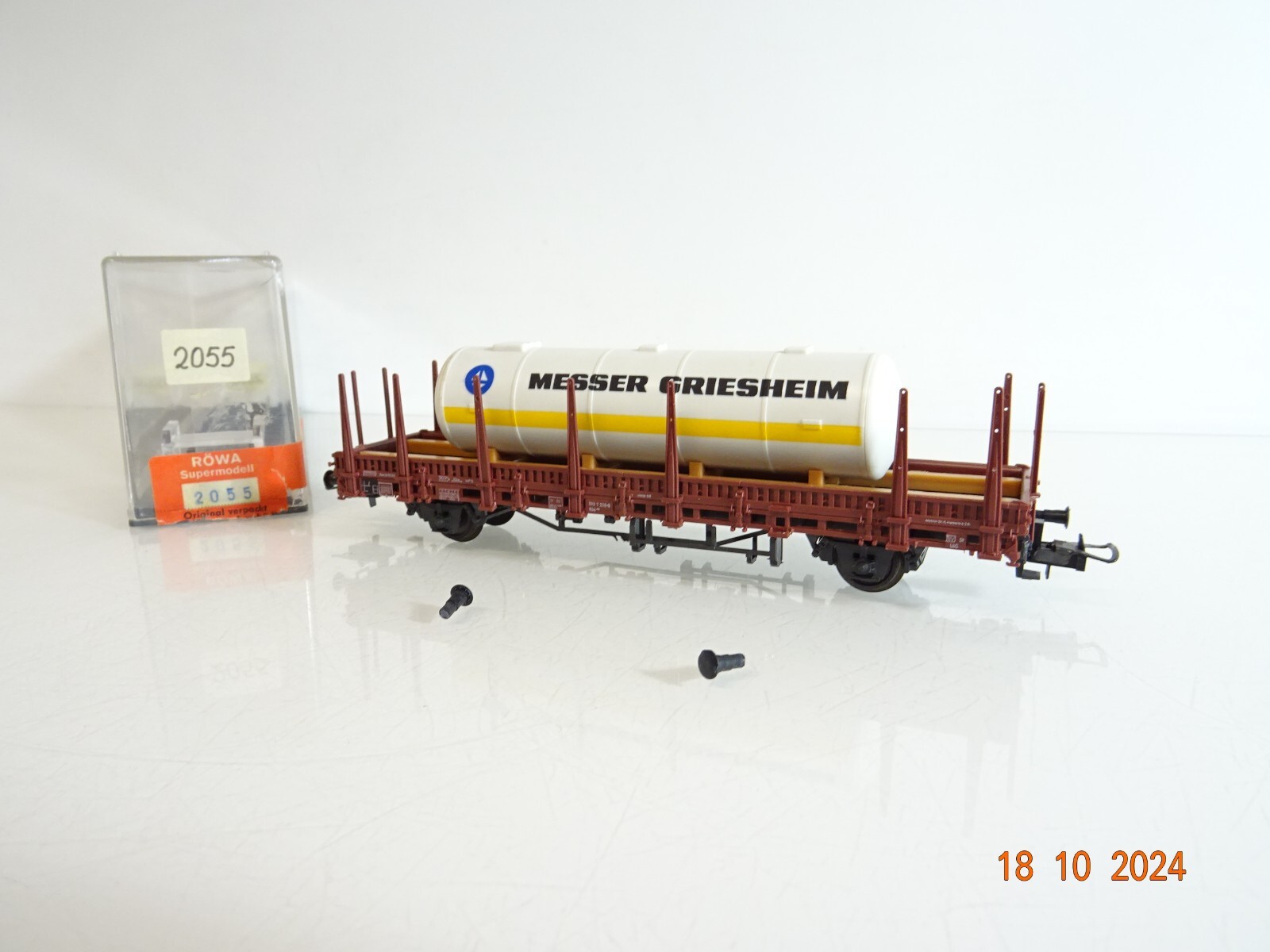 Röwa H0 2055 Rungenwagen mit Ladung der DB in OVP PR3344