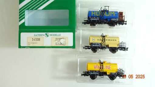 Sachsenmodelle H0 14108 Kesselwagen-Set 3 tlg. der DB in OVP PR7711