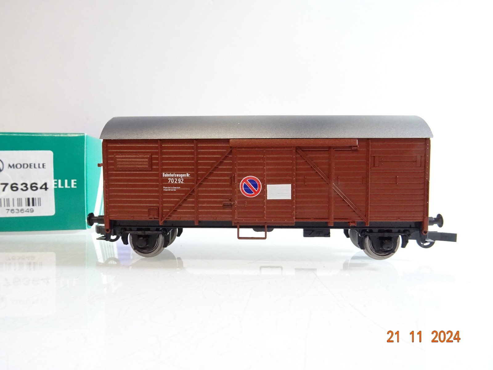 Sachsenmodelle H0 76364 gedeckter Güterwagen Bahnhofwagen der DB in OVP PR4060 – Bild 3