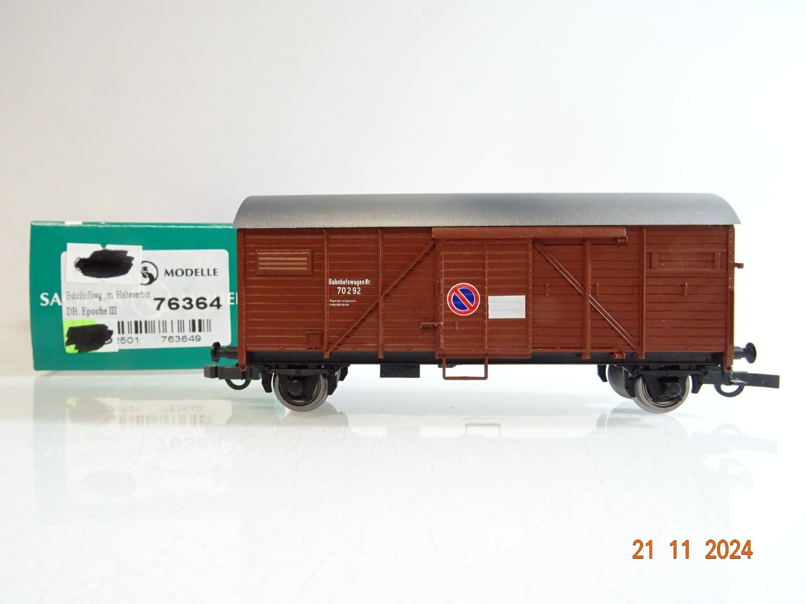 Sachsenmodelle H0 76364 gedeckter Güterwagen Bahnhofwagen der DB in OVP PR4060
