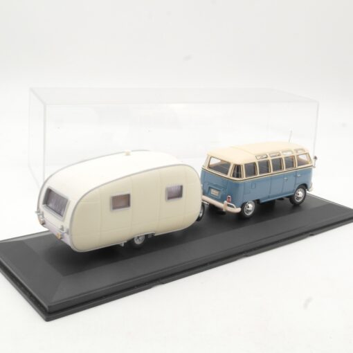 Schuco 1:43 VW Bus T1 Samba mit Wohnanhänger in PC-Box RR1367 – Bild 4