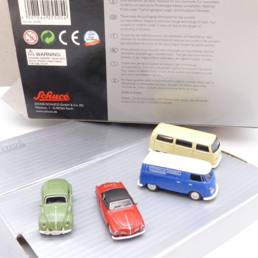 Schuco 1:87 Set Nr.: 25505 VW Oldtimer - Käfer, T2, Karmann Ghia, in OVP EX1460 – Bild 3