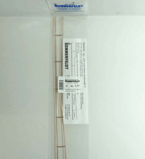 Sommerfeldt H0 177 Fahrdraht 5St. 0,4, 0,5x340mm siehe Foto in OVP CK8327 – Bild 3