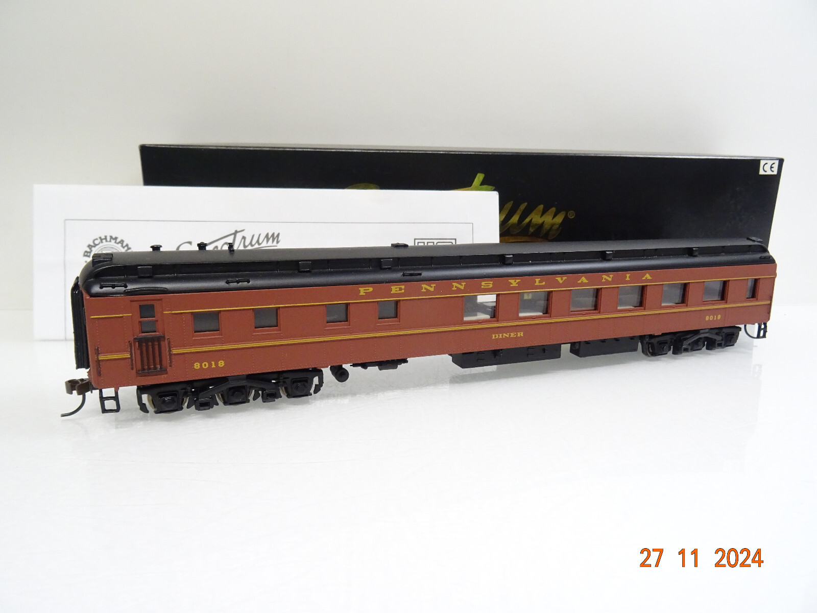Spectrum H0 89244 Pullmann Personenwagen Speisewagen PRR Licht in OVP LE7610