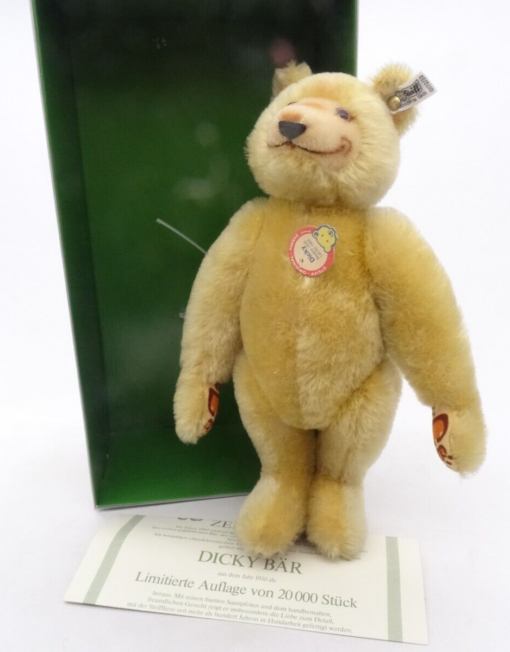 Steiff 0172/32 Teddy Bär Dicky Replica von 1930 limitiert in OVP OR8142