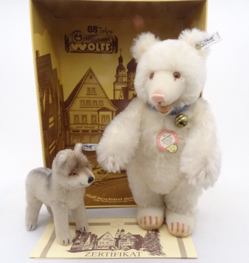Steiff Teddy Baby mit Wolf 0177/00 Replica 1930 limitiert in OVP OR8143 – Bild 3