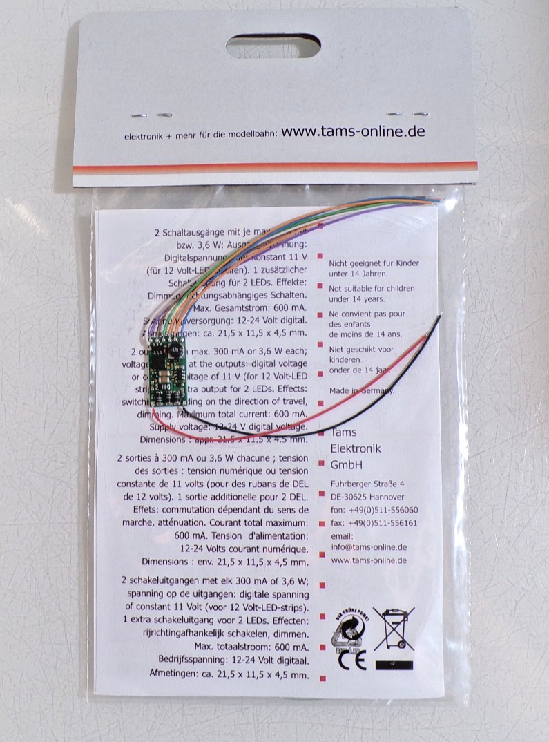 Tams Elektronik 42-01141-01 FD-LED Funktionsdecoder Baustein in OVP PK3072 – Bild 3