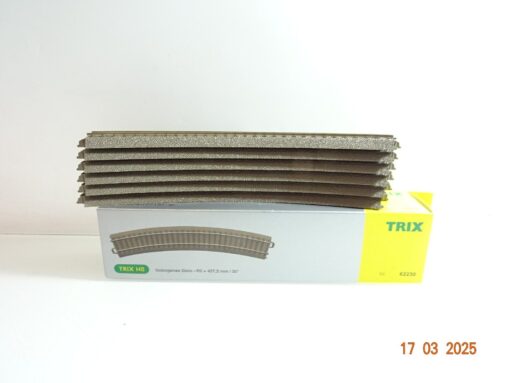 Trix H0 62230 gebogenes Gleis 6 Stück siehe Foto CK6673