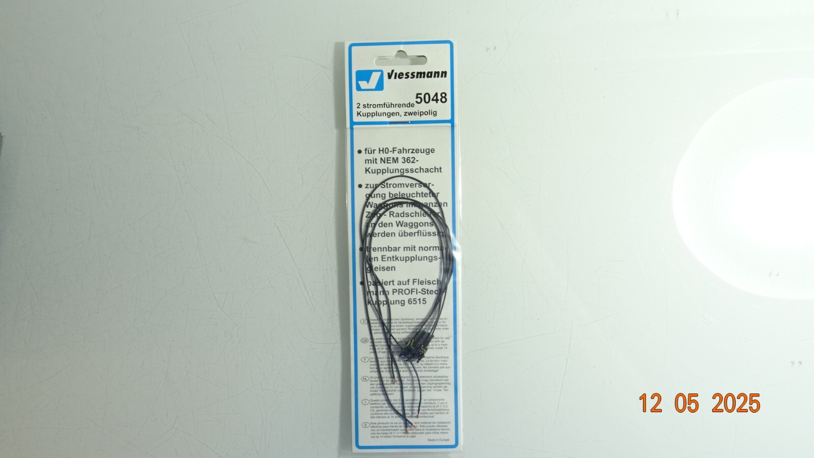 Viessmann 5048 Stromführende Kurzkupplung 2-polig siehe Foto in OVP CK8113