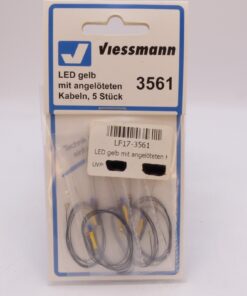 Viessmann Nr.: 3561 LED-Set gelb mit angelöteten Kabeln, 5 Stück, in OVP EB9973
