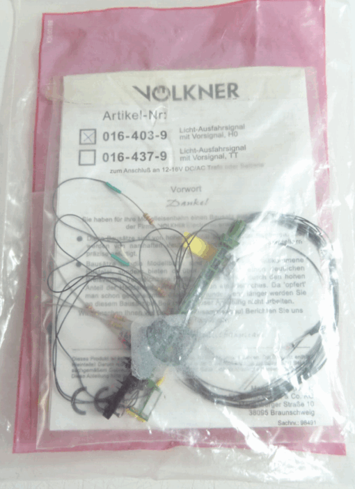 Völkner H0 016-403-9 Licht-Ausfahrtsignal mit Vorsignal  in OVP AR7138