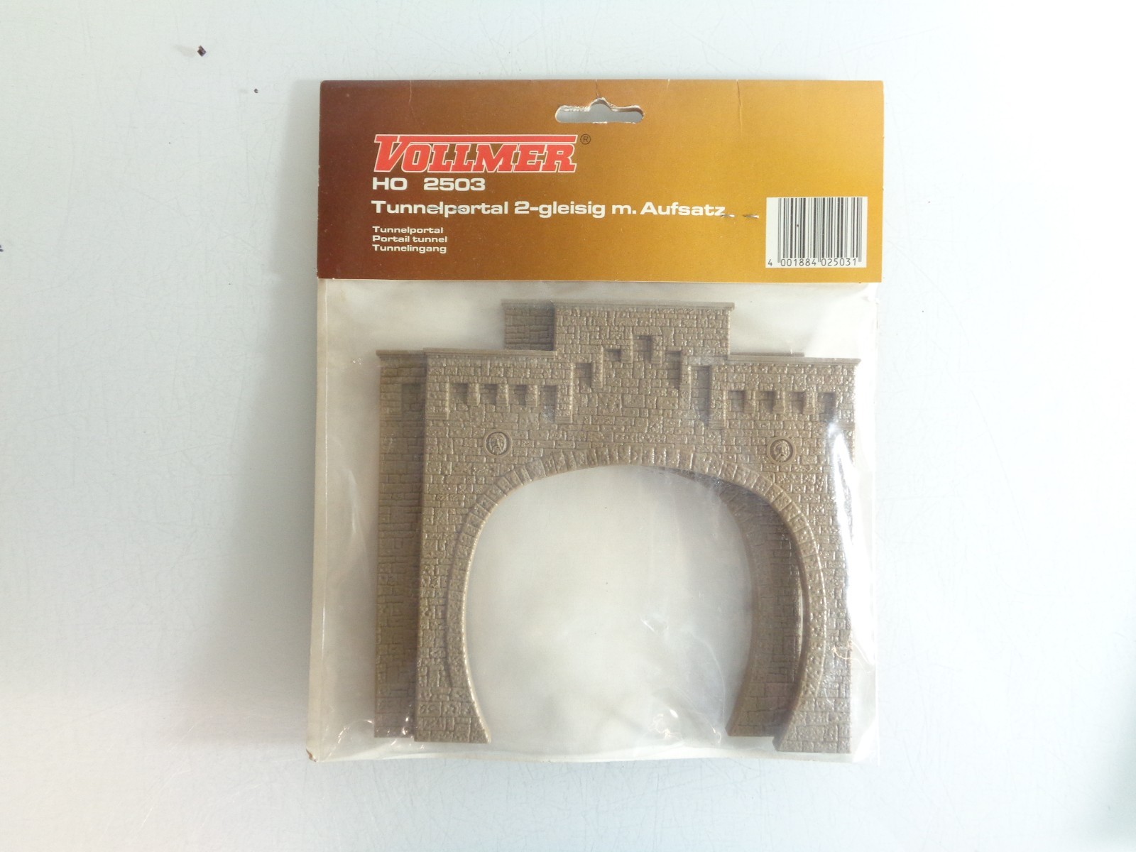 Vollmer H0 2503 Tunnelportal 2-gleisig mit Aufsatz in OVP PK1809