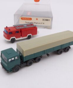 Wiking 1:160 N 90961 Magirus LF 16 Feuerwehr mit LKW als Zugabe in OVP EX6758