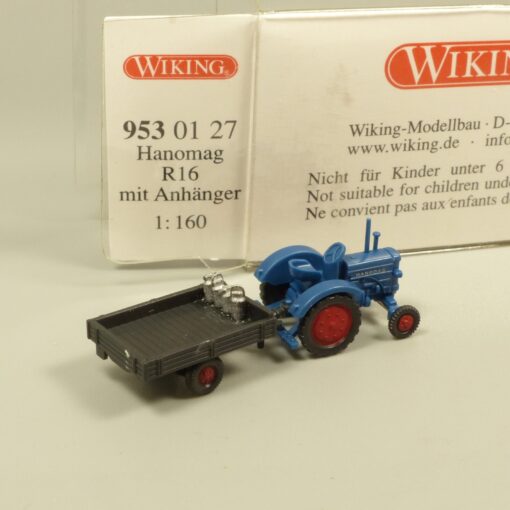 Wiking 1:160 N 9530127 Hanomag R 16 Traktor mit Anhänger in OVP EX6214 – Bild 3
