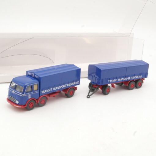 Wiking 1:87 042902 MB LP 333 Hängerzug Transit Transport Flensburg in OVP RR2889