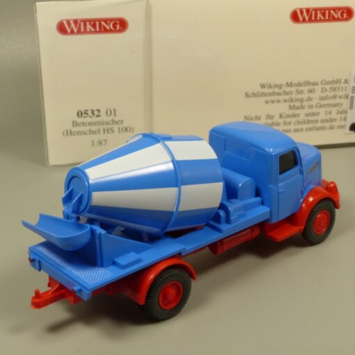Wiking 1:87 053201 Henschel HS 100 Betonmischer in OVP EX7185 – Bild 3