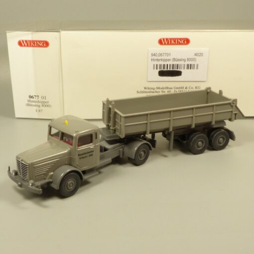 Wiking 1:87 067701 Büssing 8000 Hinterkipper-Sattelzug Erbach / WW in OVP EX7138