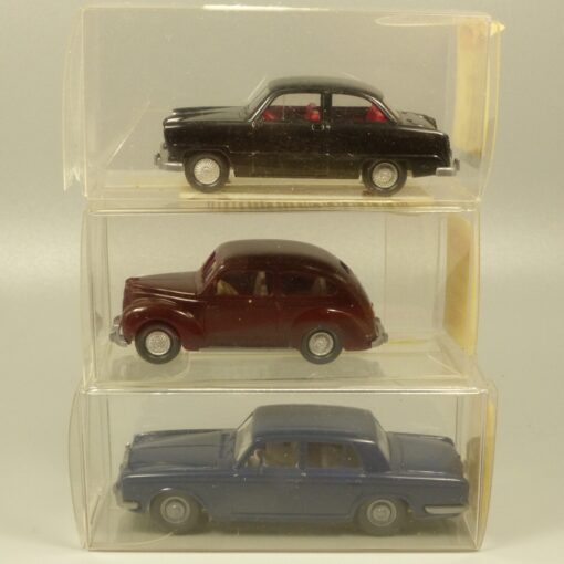 Wiking 1:87 3er-Pack ältere PKW Modelle Oldtimer in OVP EX6013