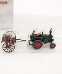 Wiking 1:87 889 02 31 Traktor Lanz mit Schlepprechen in OVP RR1712