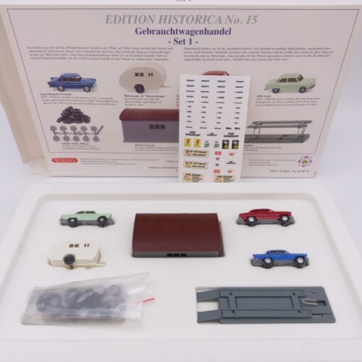 Wiking 1:87 PMS 166632 Historica No. 15 Gebrauchtwagenhandel Set 1 in OVP EX6730 – Bild 4