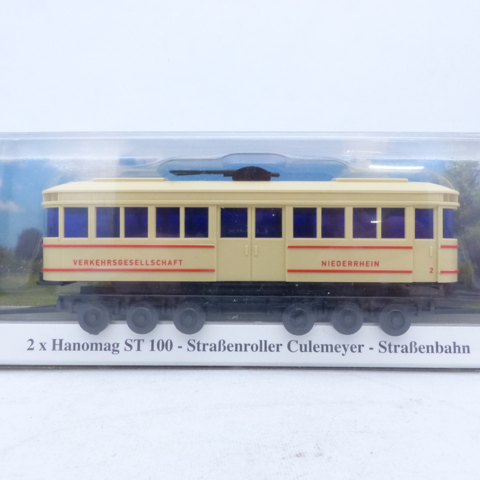 Wiking 1:87 PMS 171829 2 x Hanomag ST 100 mit Straßenbahn in OVP EX8447 – Bild 4