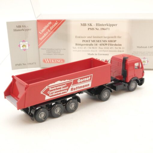 Wiking 1:87 PMS 196471 MB SK Hinterkipper-Sattelzug Rottmann in OVP RG8126 – Bild 3