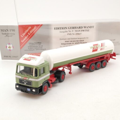 Wiking 1:87 PMS 250657 MAN F90 Tanksattelzug Wandt neuwertig in OVP RG8087