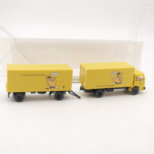 Wiking 1:87 PMS 32-17 MAN Koffer Lastzug Fünf ist Trümpf in OVP RR2724 – Bild 3