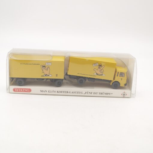 Wiking 1:87 PMS 32-17 MAN Koffer Lastzug Fünf ist Trümpf in OVP RR2724 – Bild 4