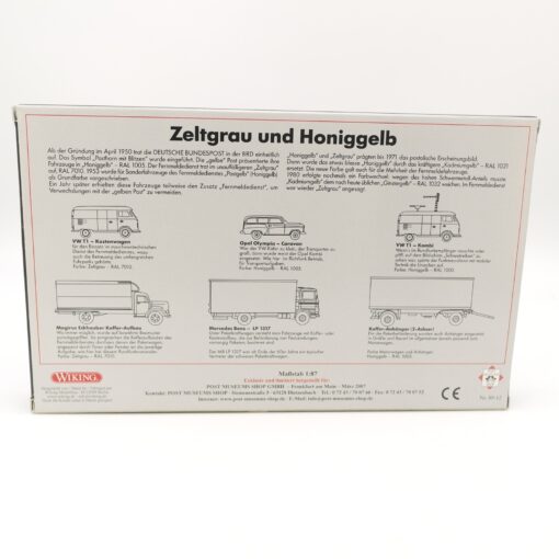 Wiking 1:87 PMS 80-12 Edition 2007 Zeltgrau und Honiggelb in OVP RR1618 – Bild 4